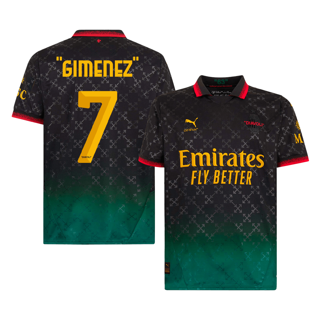 "GIMENEZ" #7 AC Milan Fourth Away Soccer Jersey 2024/25