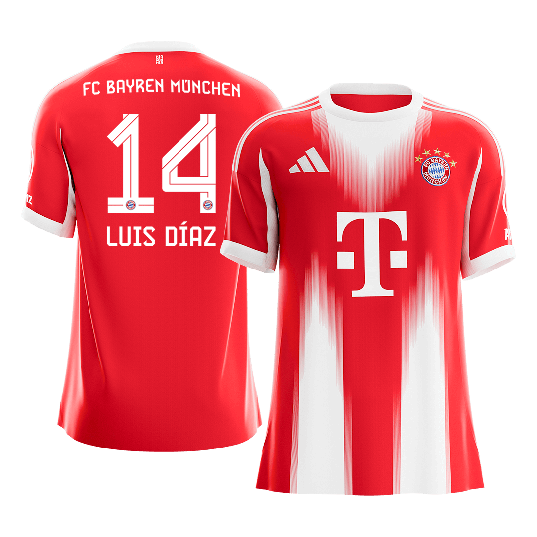 LUIS DÍAZ #14 Bayern Munich Home Soccer Jersey 2025/26