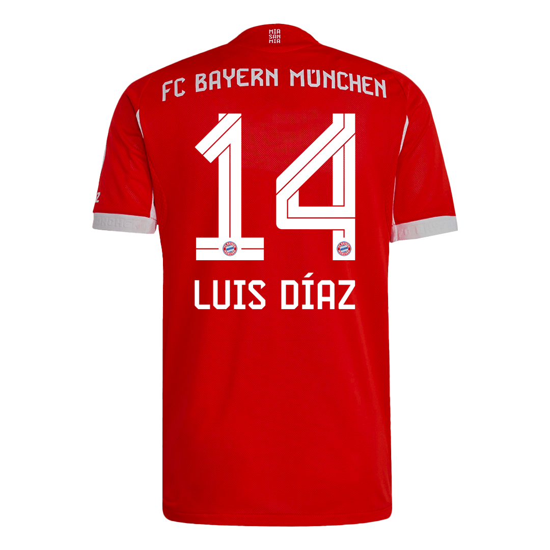 LUIS DÍAZ #14 Bayern Munich Home Soccer Jersey 2025/26 Player Version - Image 3