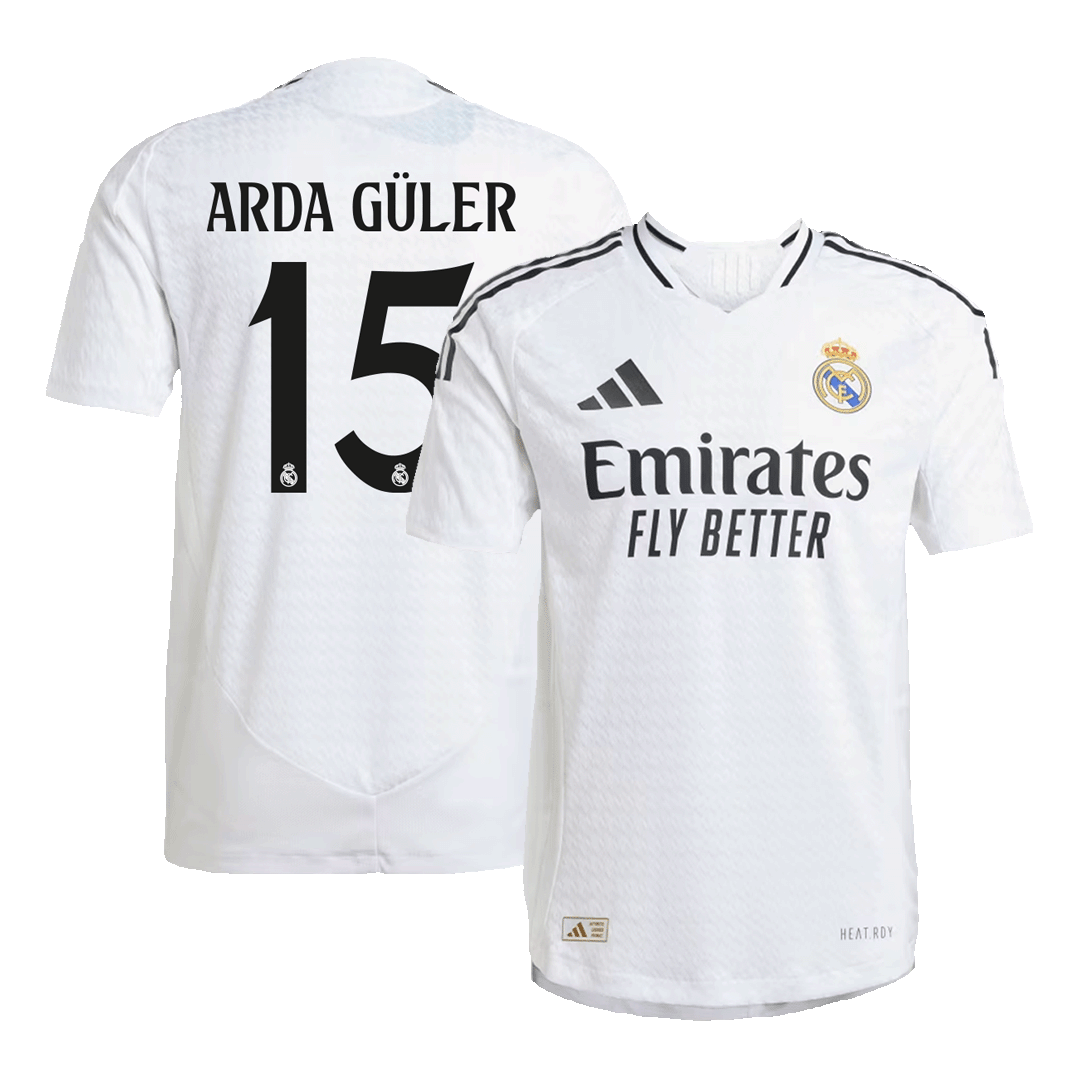 ARDA GÜLER #15 Real Madrid Home Soccer Jersey 2024/25 Player Version