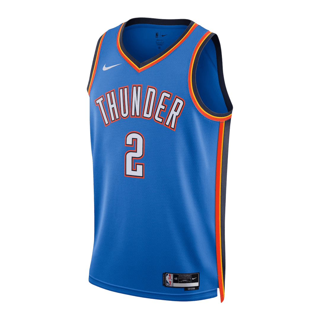 Oklahoma City Thunder Gilgeous-Alexander #2 Swingman NBA Jersey - City Edition- Icon Edition - Image 2