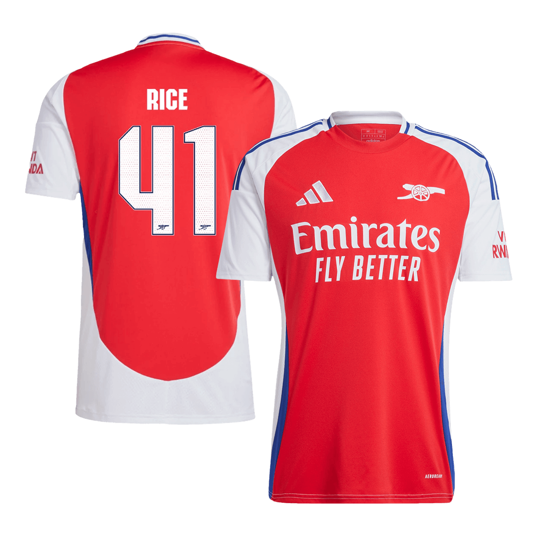 RICE #41 Arsenal Home Soccer Jersey 2024/25 -UCL