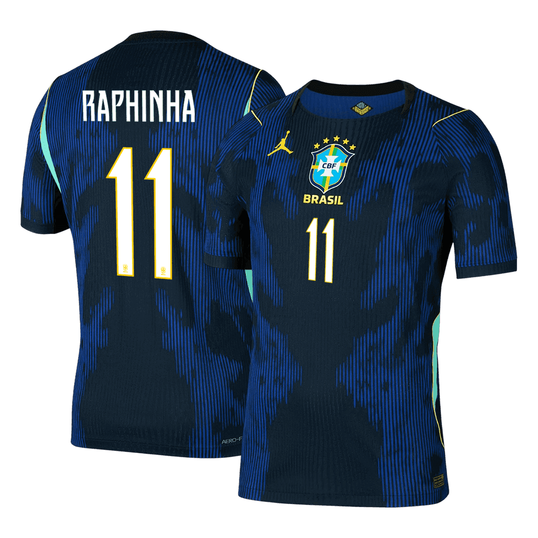 RAPHINHA #11 Brazil Away Soccer Jersey 2026 Player Version