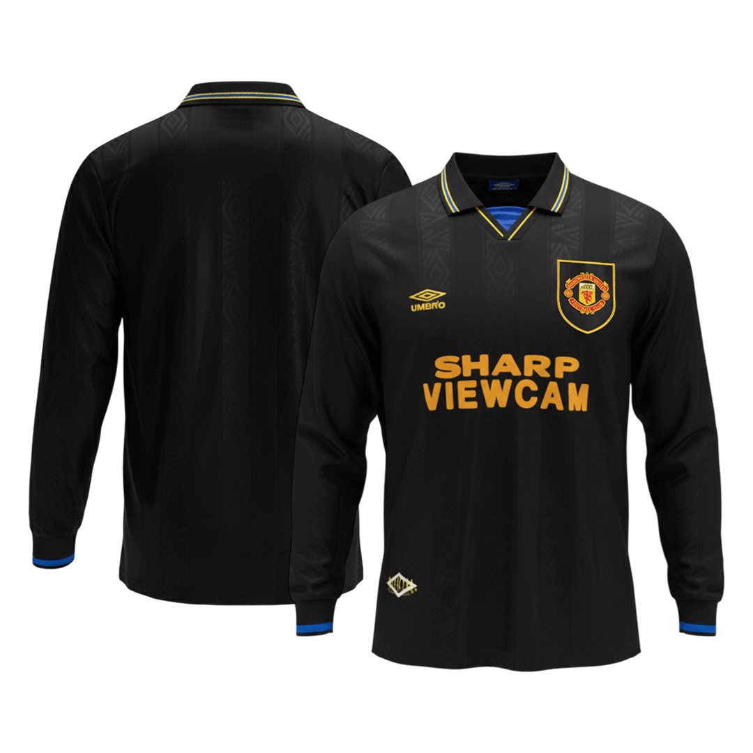 Retro 1993/94 Manchester United Away Long Sleeve Soccer Jersey - Image 3