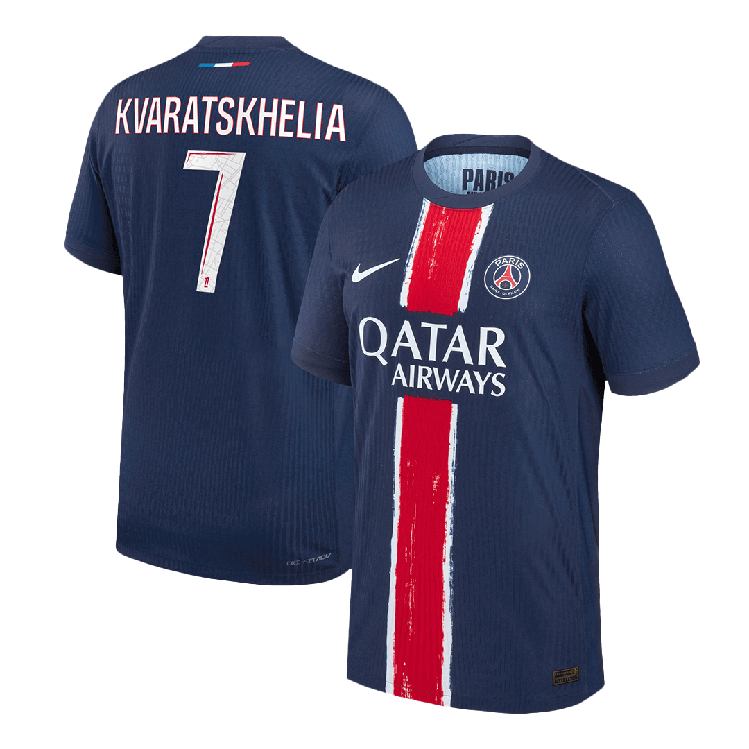 Authentic KVARATSKHELIA #7 PSG Home Soccer Jersey 2024/25