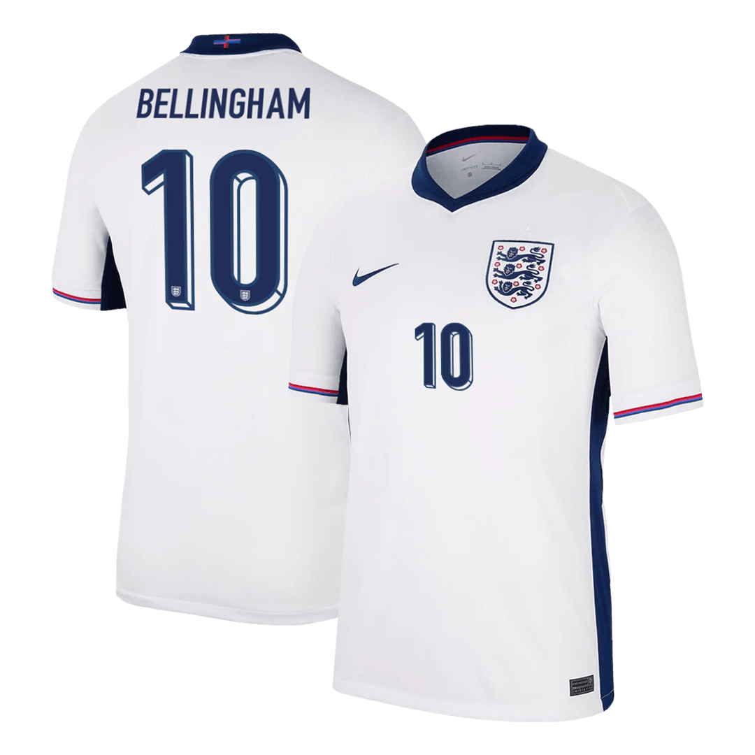 BELLINGHAM #10 England Home Soccer Jersey Euro 2024