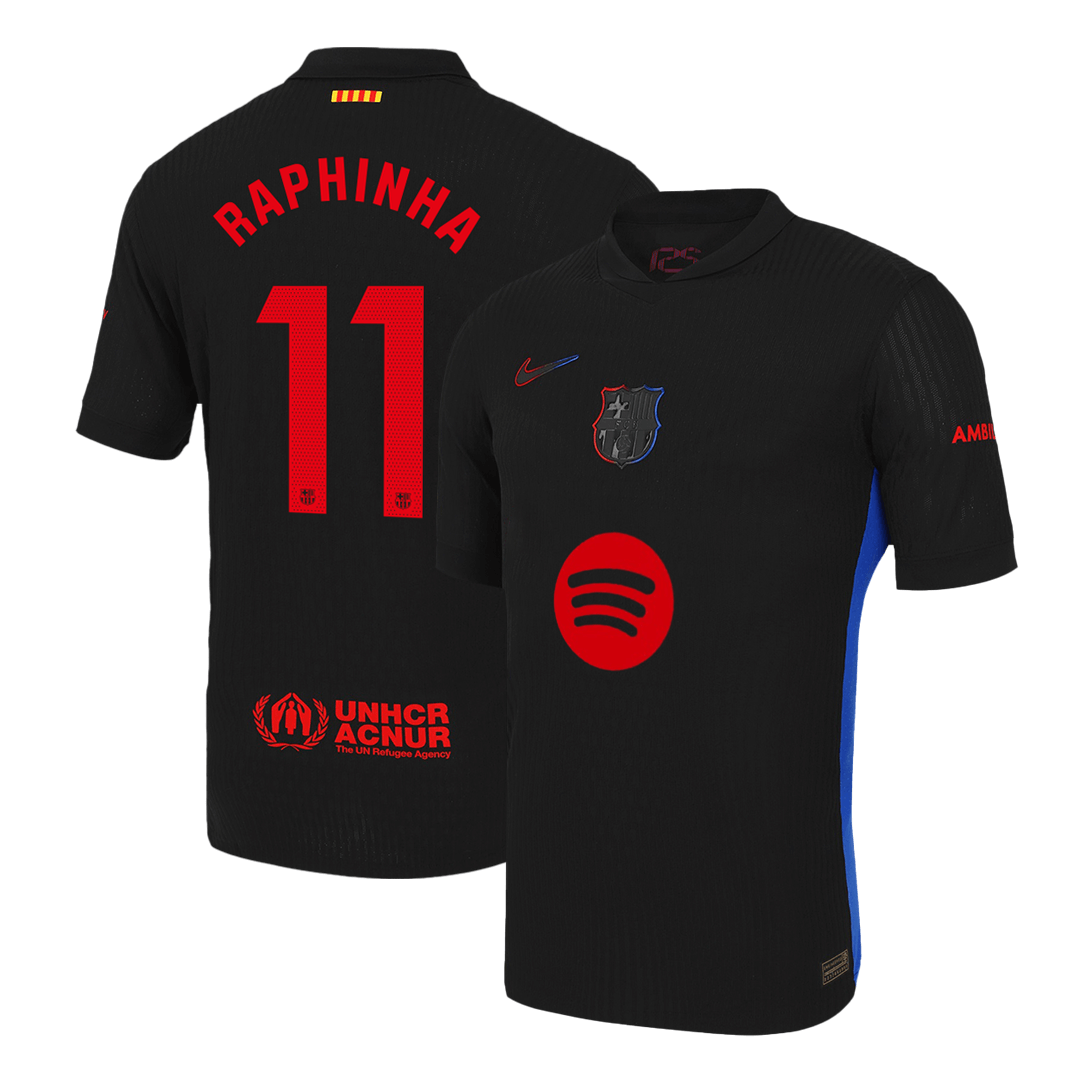 RAPHINHA #11 Barcelona Away Soccer Jersey 2024/25 Player Version