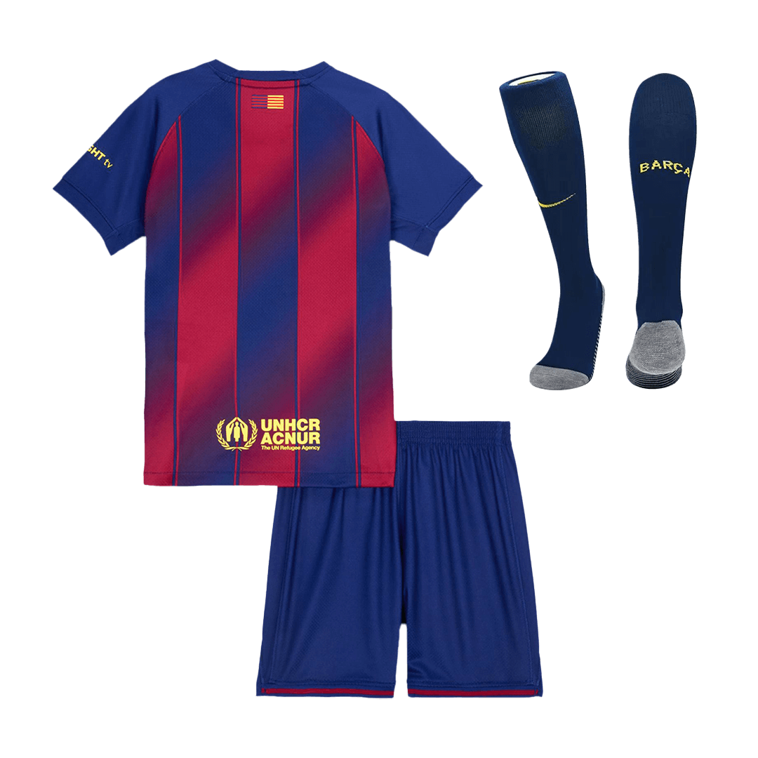 Kid's Barcelona Home Soccer Jersey Kit(Jersey+Shorts+Socks) 2025/26 - Image 2