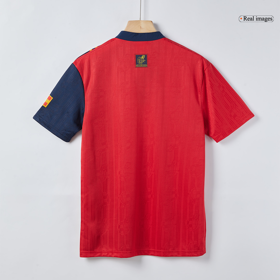 Retro 1996 Spain Home Soccer Jersey - Image 7