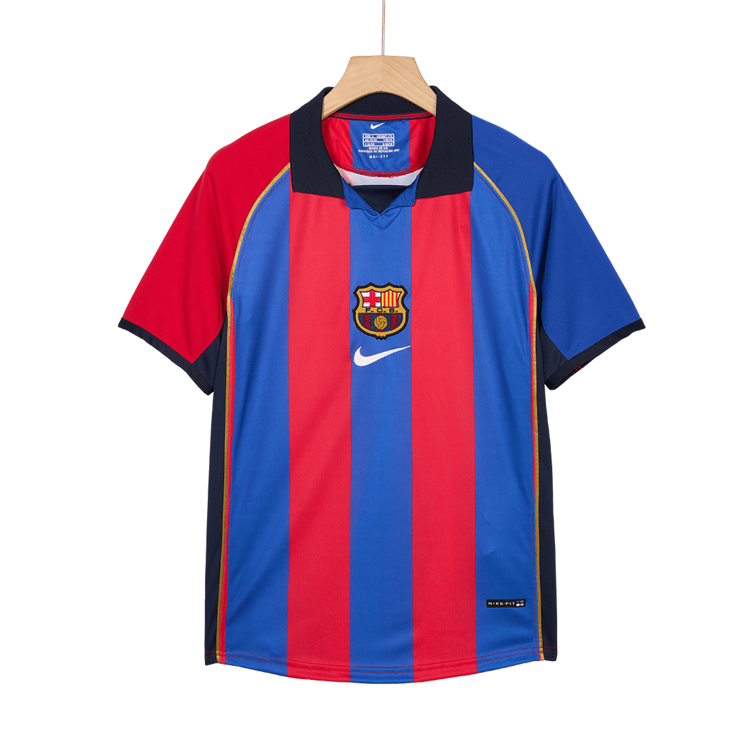 Retro 2001/02 Barcelona Home Soccer Jersey - Image 4