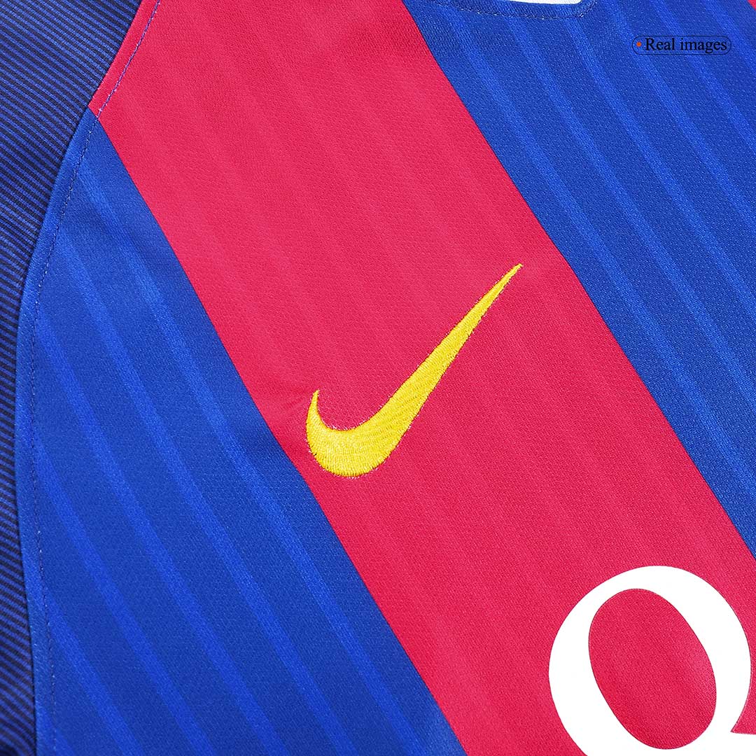 Retro 2016/17 Barcelona Home Soccer Jersey - Image 9