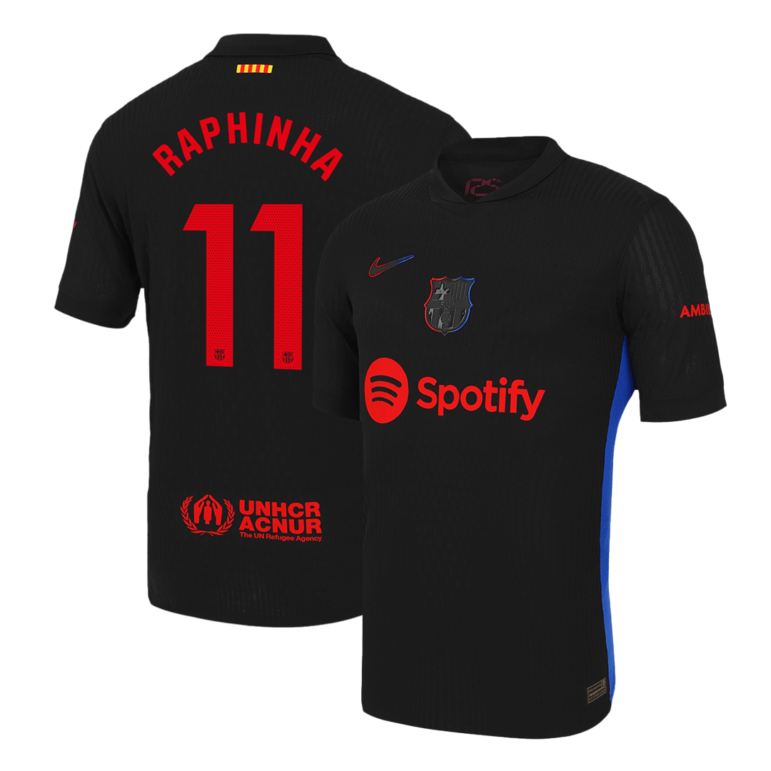 RAPHINHA #11 Barcelona Away Soccer Jersey 2024/25 Player Version