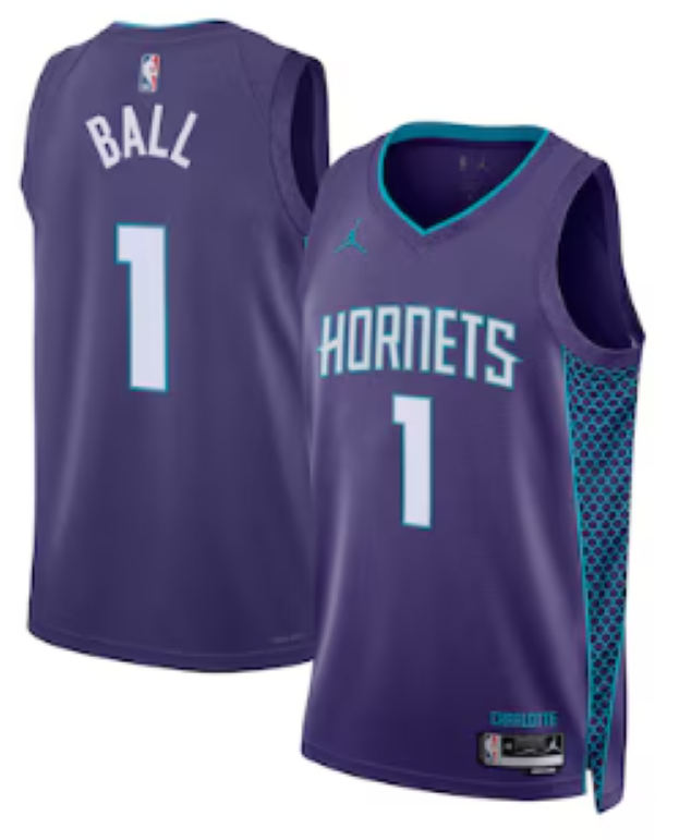 Charlotte Hornets BALL #1 Swingman NBA Jersey - Statement Edition