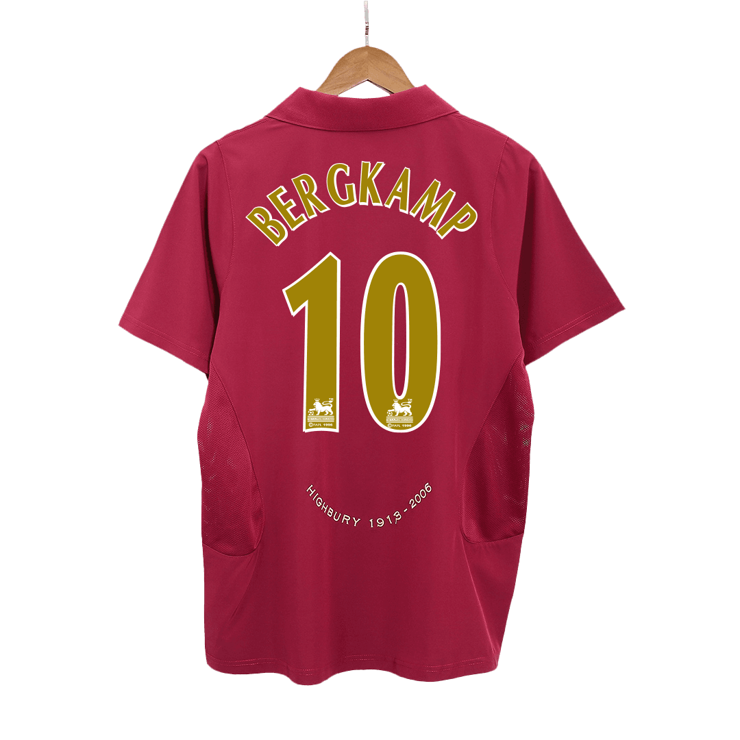 Retro BERGKAMP #10 2005/06 Arsenal Home Soccer Jersey
