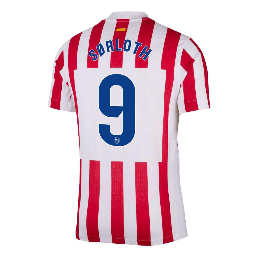 SØRLOTH #9 Atletico Madrid Home Soccer Jersey 2025/26 Player Version - Image 2
