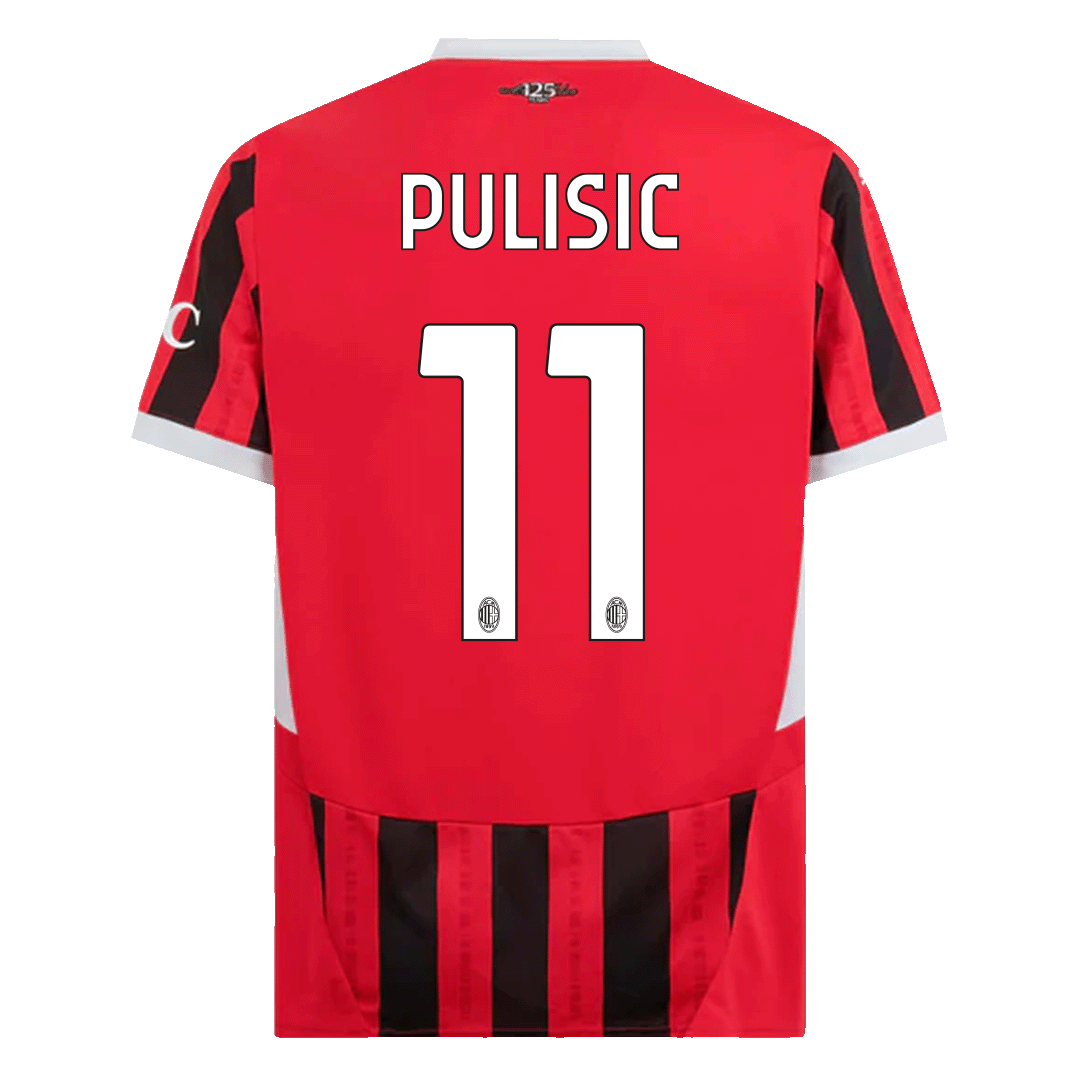 PULISIC #11 AC Milan Home Soccer Jersey 2024/25 - Image 3
