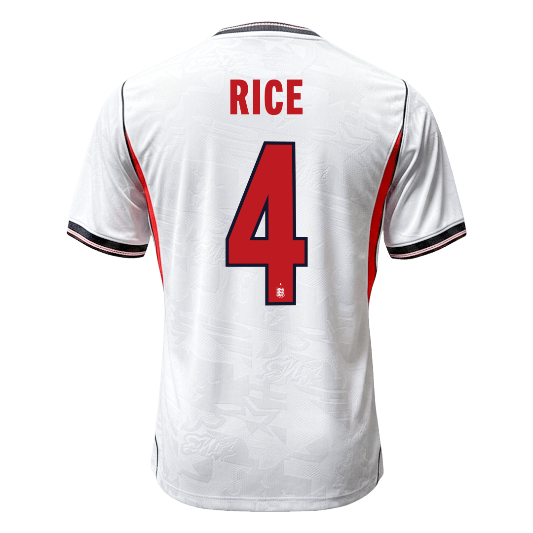 RICE #4 England Home Soccer Jersey 2026 Player Version - Image 2