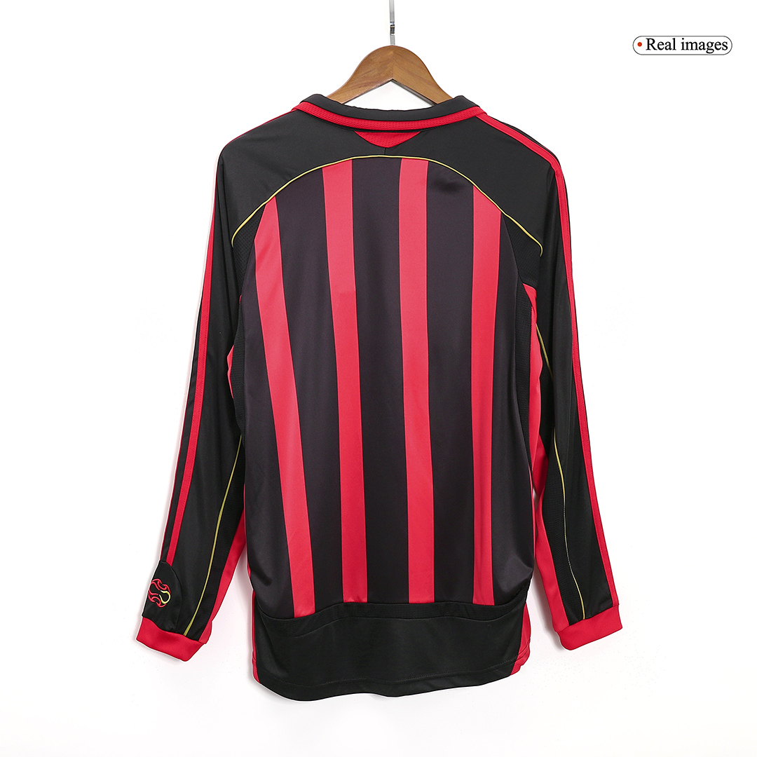 Retro 2006/07 AC Milan Home Long Sleeve Soccer Jersey - Image 2
