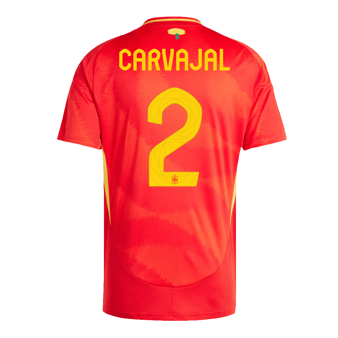 CARVAJAL #2 Spain Home Soccer Jersey Euro 2024 - Image 3