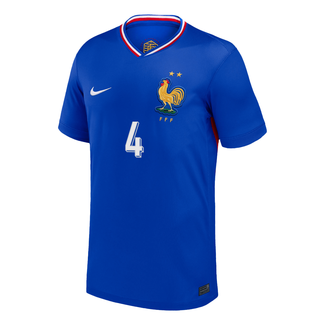 UPAMECANO #4 France Home Soccer Jersey 2024 - Image 2