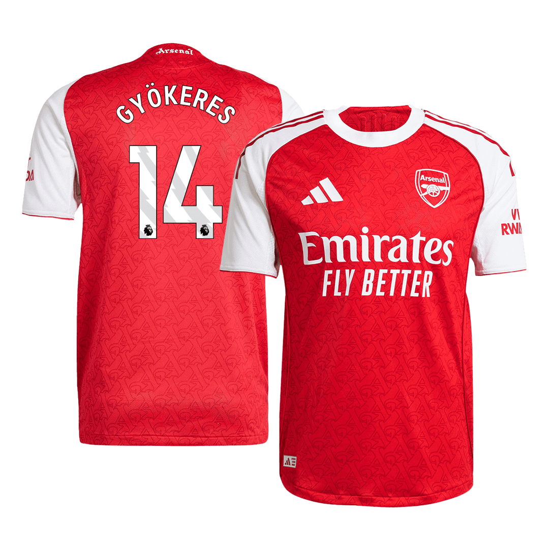 GYÖKERES #14 Arsenal Home Soccer Jersey 2025/26 Player Version