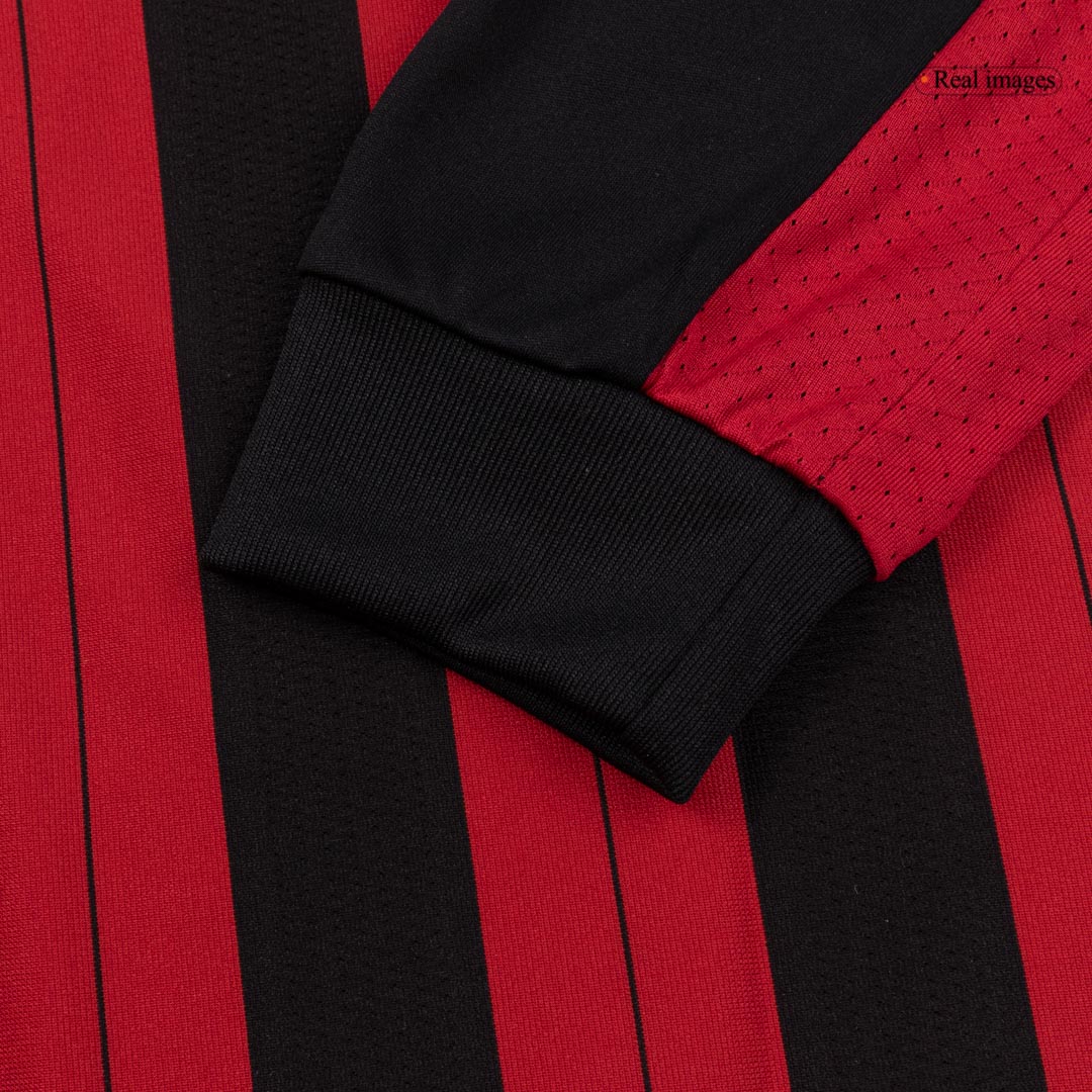 Retro 2013/14 AC Milan Home Long Sleeve Soccer Jersey - Image 8