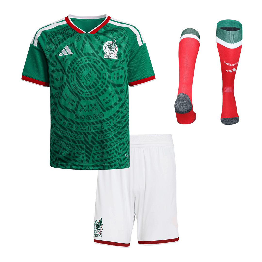 Kid's Mexico Home Soccer Jersey Kit(Jersey+Shorts+Socks) 2025/26