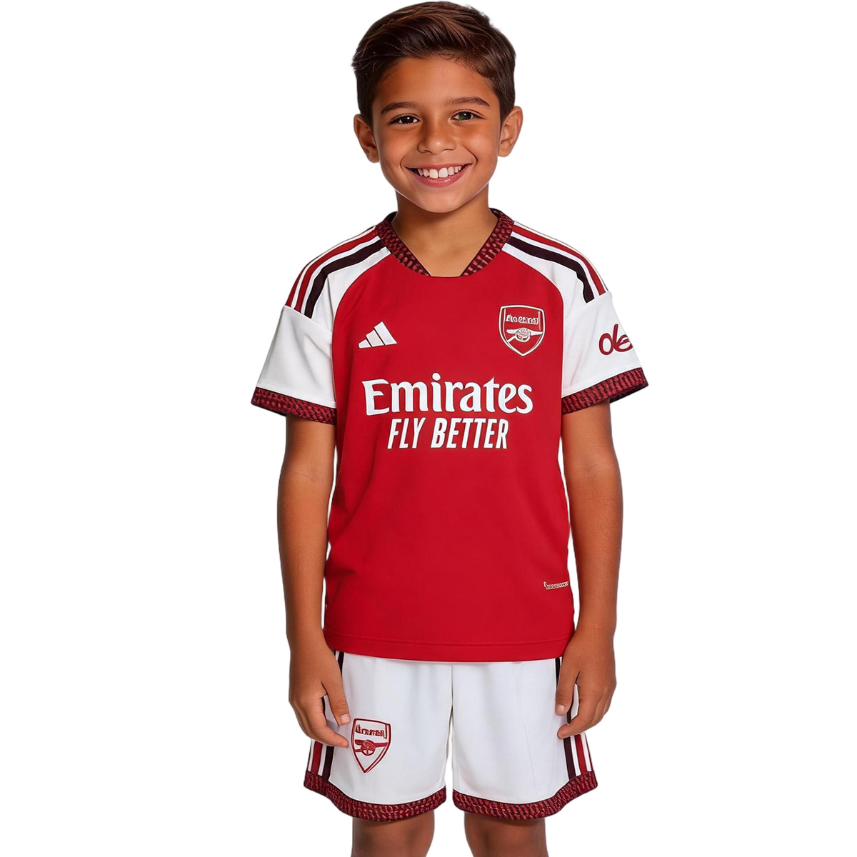 Kid's CHAMPIONS #26 Arsenal Home Soccer Jersey 2026/27 - Image 3