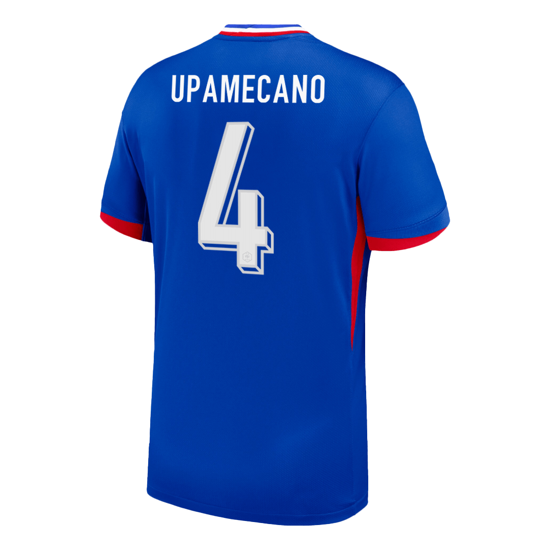 UPAMECANO #4 France Home Soccer Jersey 2024 - Image 3
