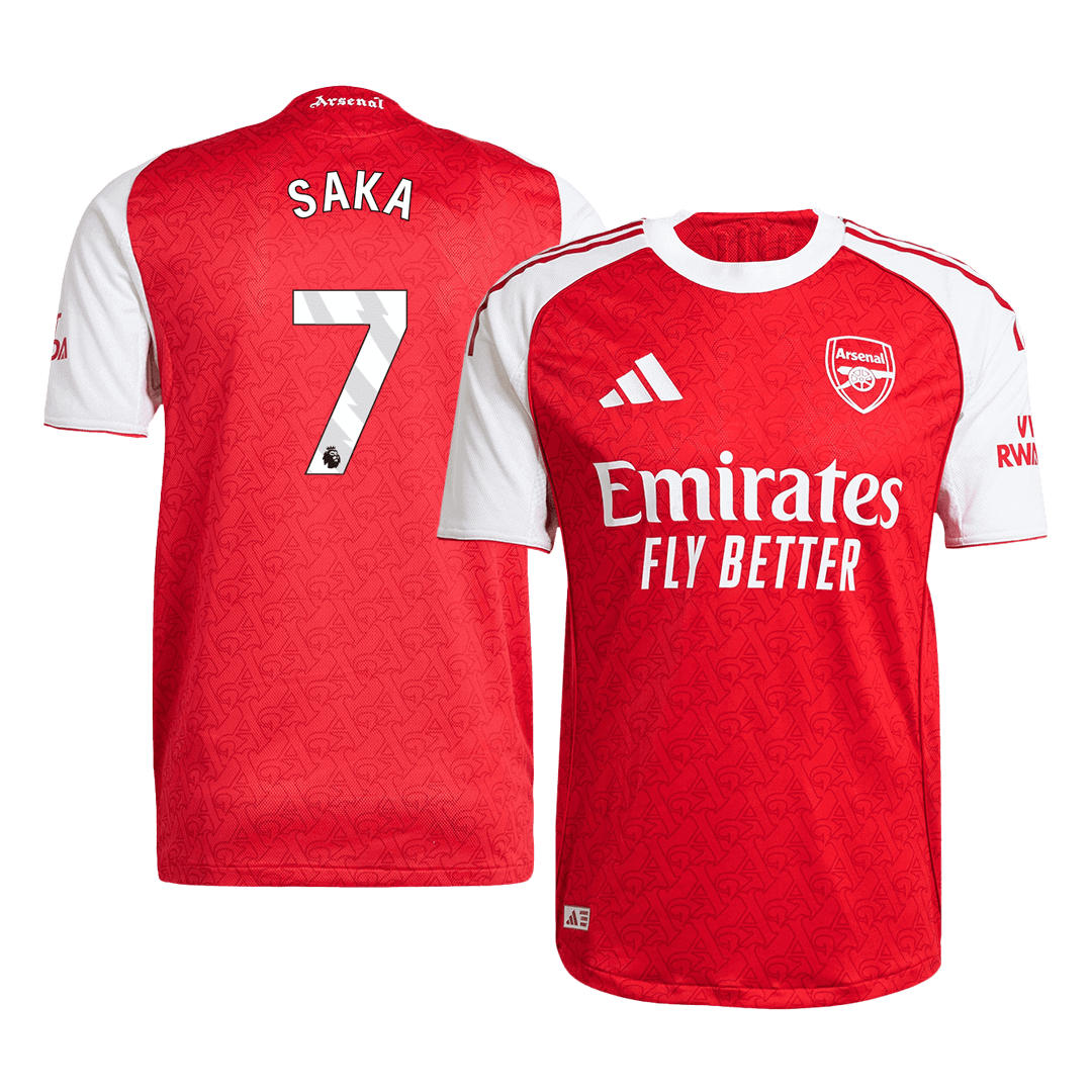 SAKA #7 Arsenal Home Soccer Jersey 2025/26 Player Version