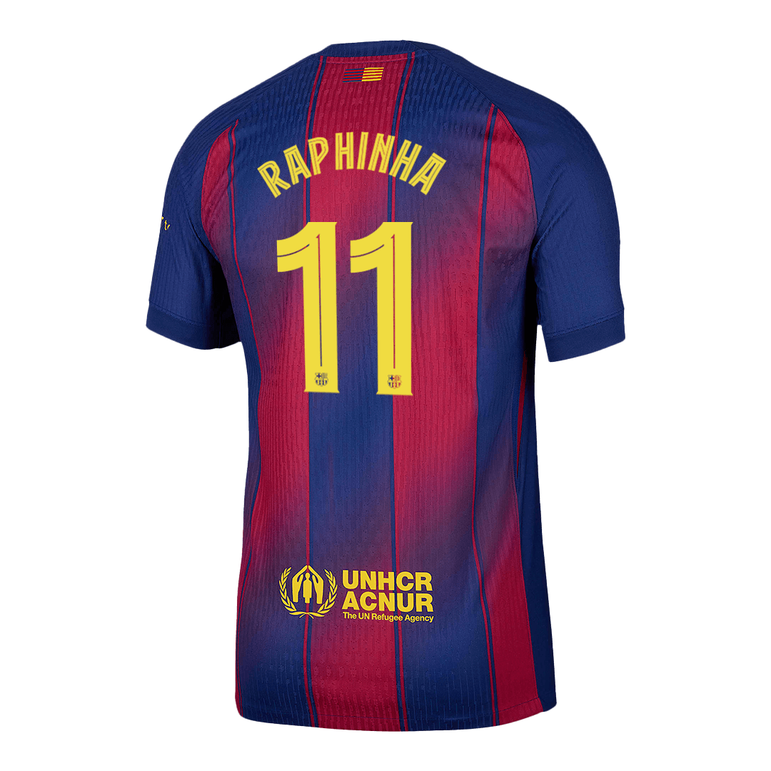 RAPHINHA #11 Barcelona Home Soccer Jersey 2025/26 - UCL Player Version - Image 3