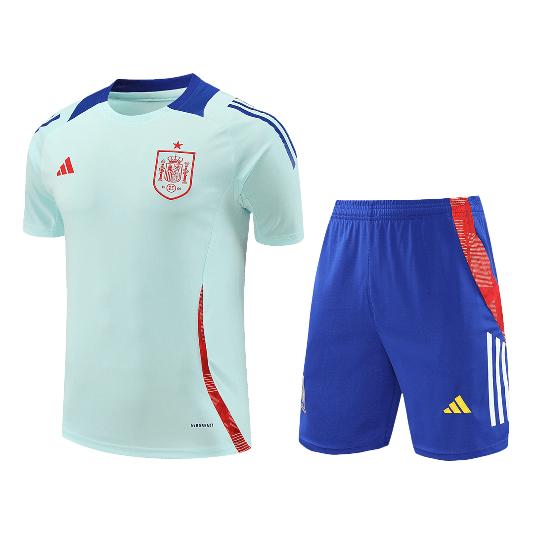 Spain Pre-Match Soccer Jersey Kit(Jersey+Shorts) Euro 2024