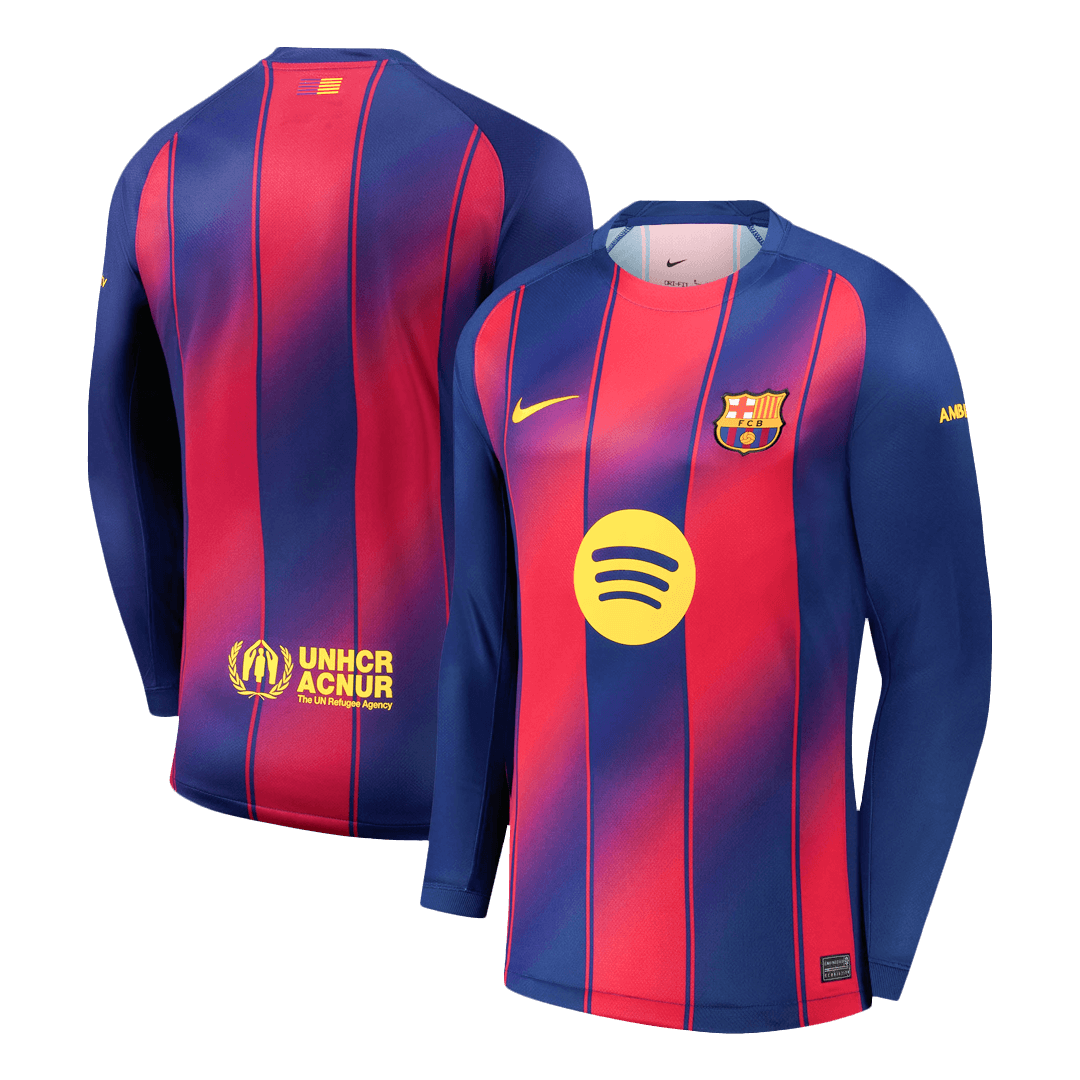Barcelona Home Long Sleeve Soccer Jersey 2025/26 - Image 3