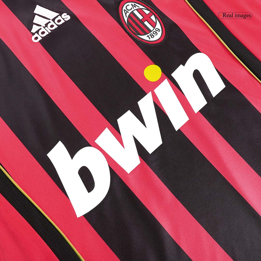 Retro 2006/07 AC Milan Home Long Sleeve Soccer Jersey - Image 7