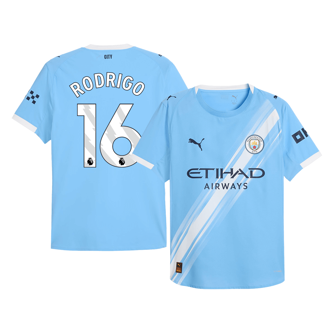 RODRIGO #16 Manchester City Home Soccer Jersey 2025/26 Player Version