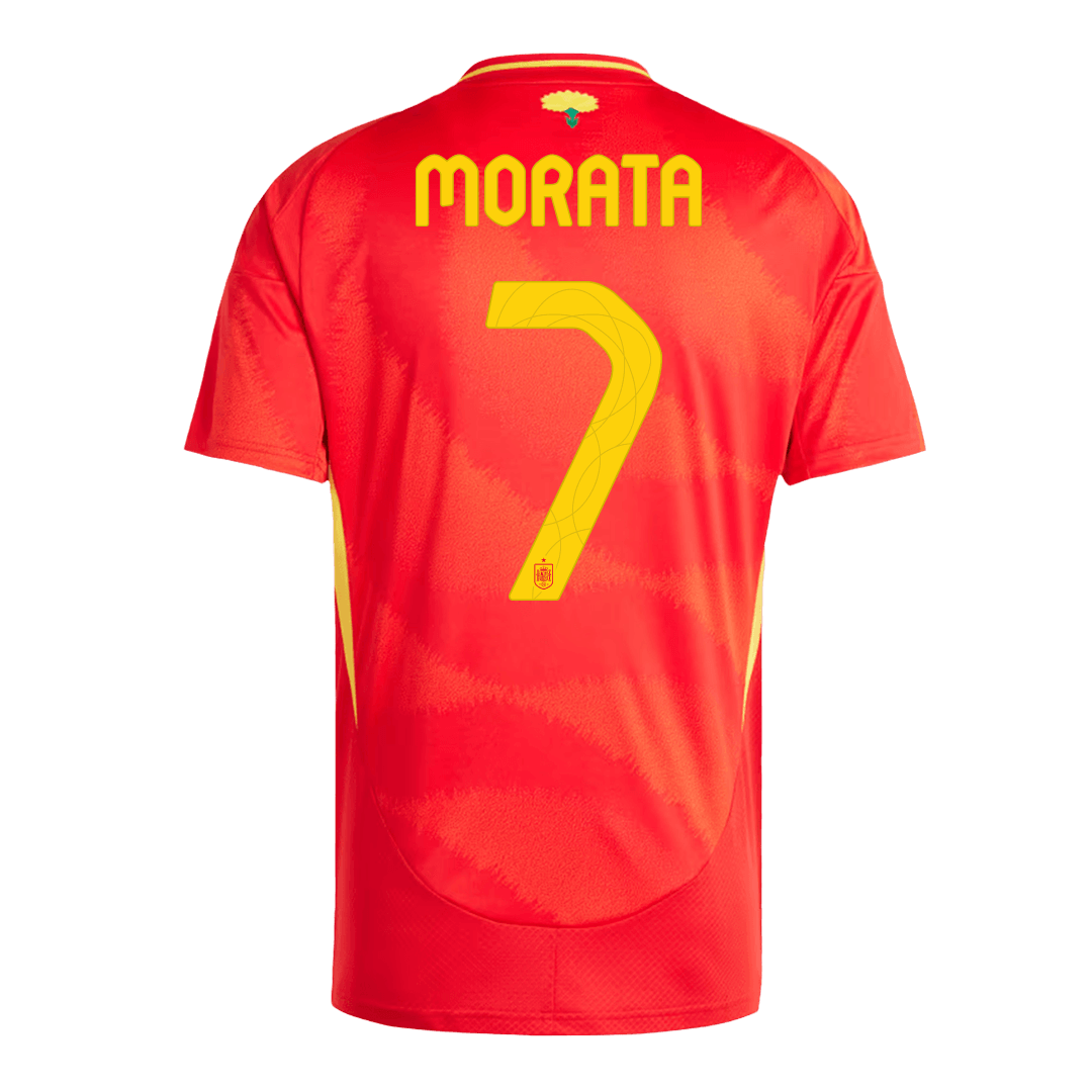 MORATA #7 Spain Home Soccer Jersey Euro 2024 - Image 3