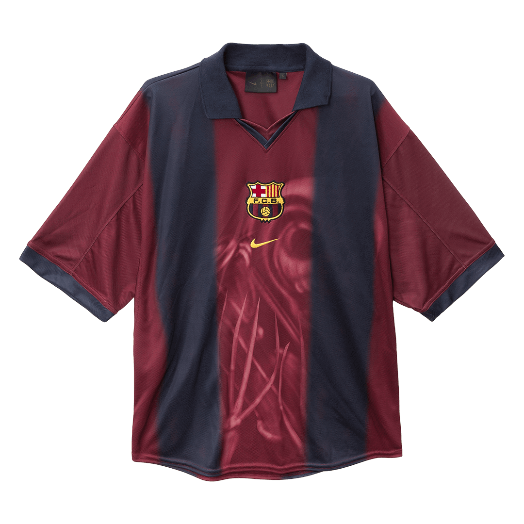 Retro 2000/01 Barcelona Home Soccer Jersey - Image 3