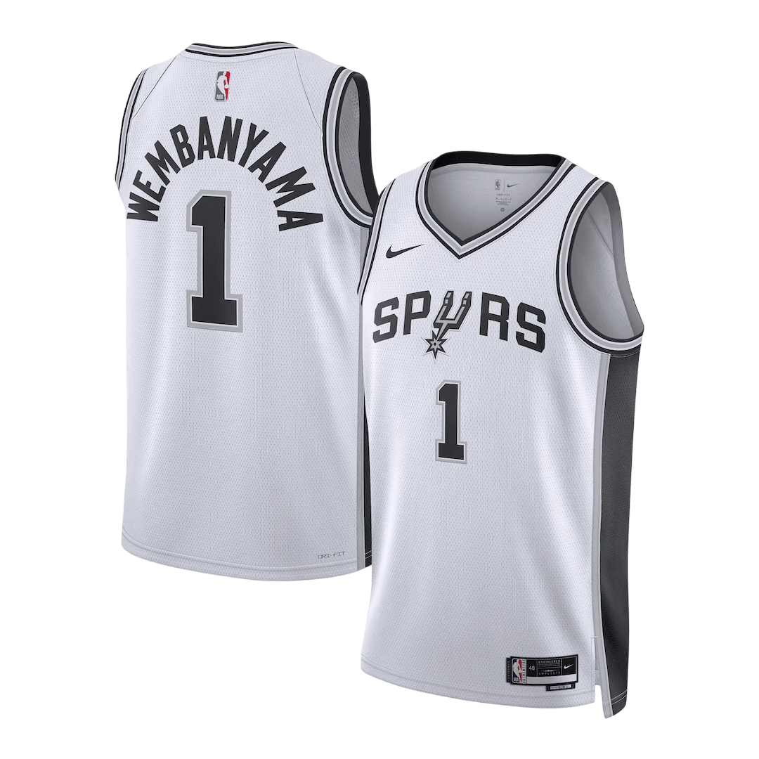 San Antonio Spurs Wembanyama #1 Swingman NBA Jersey - Association Edition