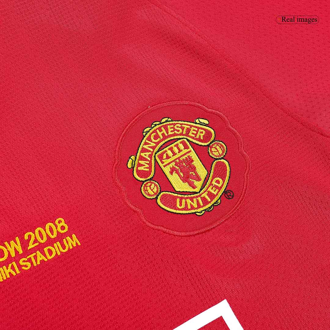 Retro RONALDO #7 2007/08 Manchester United Home Long Sleeve Soccer Jersey - Image 7