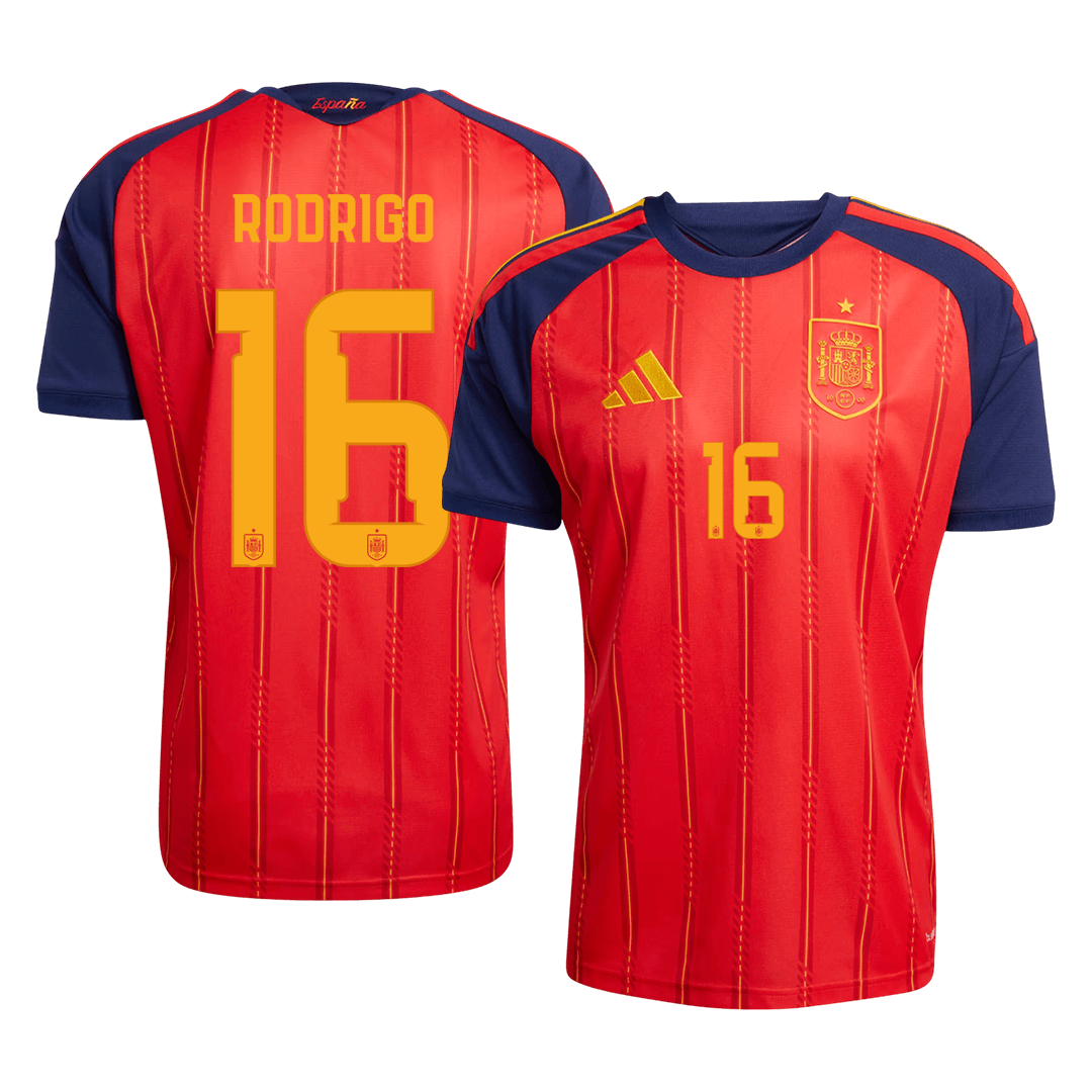 RODRIGO #16 Spain Home Soccer Jersey 2026