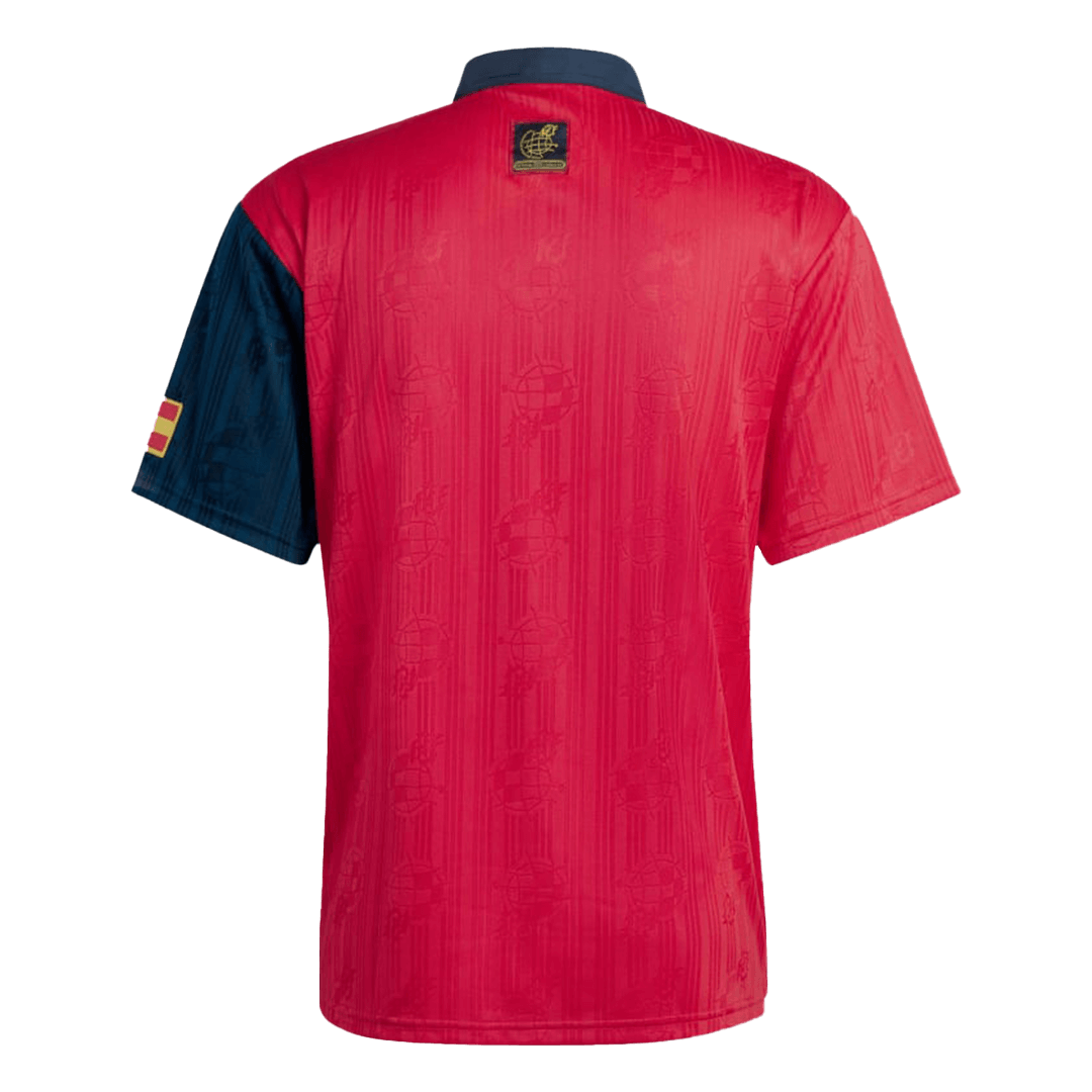 Retro 1996 Spain Home Soccer Jersey - Image 2
