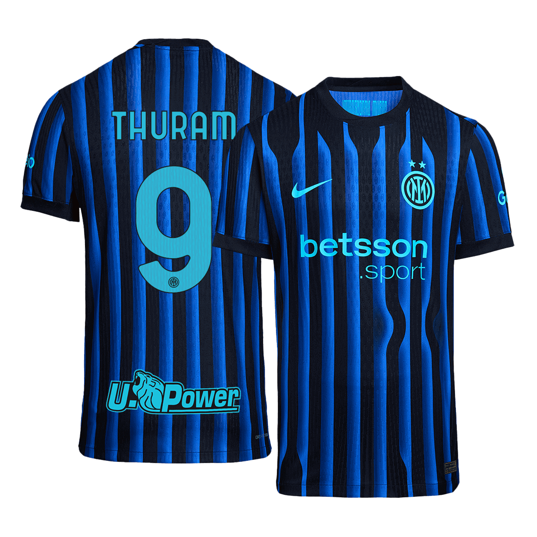 Authentic THURAM #9 Inter Milan Home Soccer Jersey 2025/26