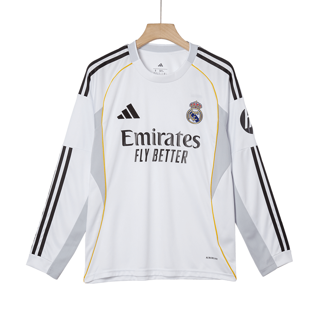 Real Madrid Home Long Sleeve Soccer Jersey 2025/26 - Image 5