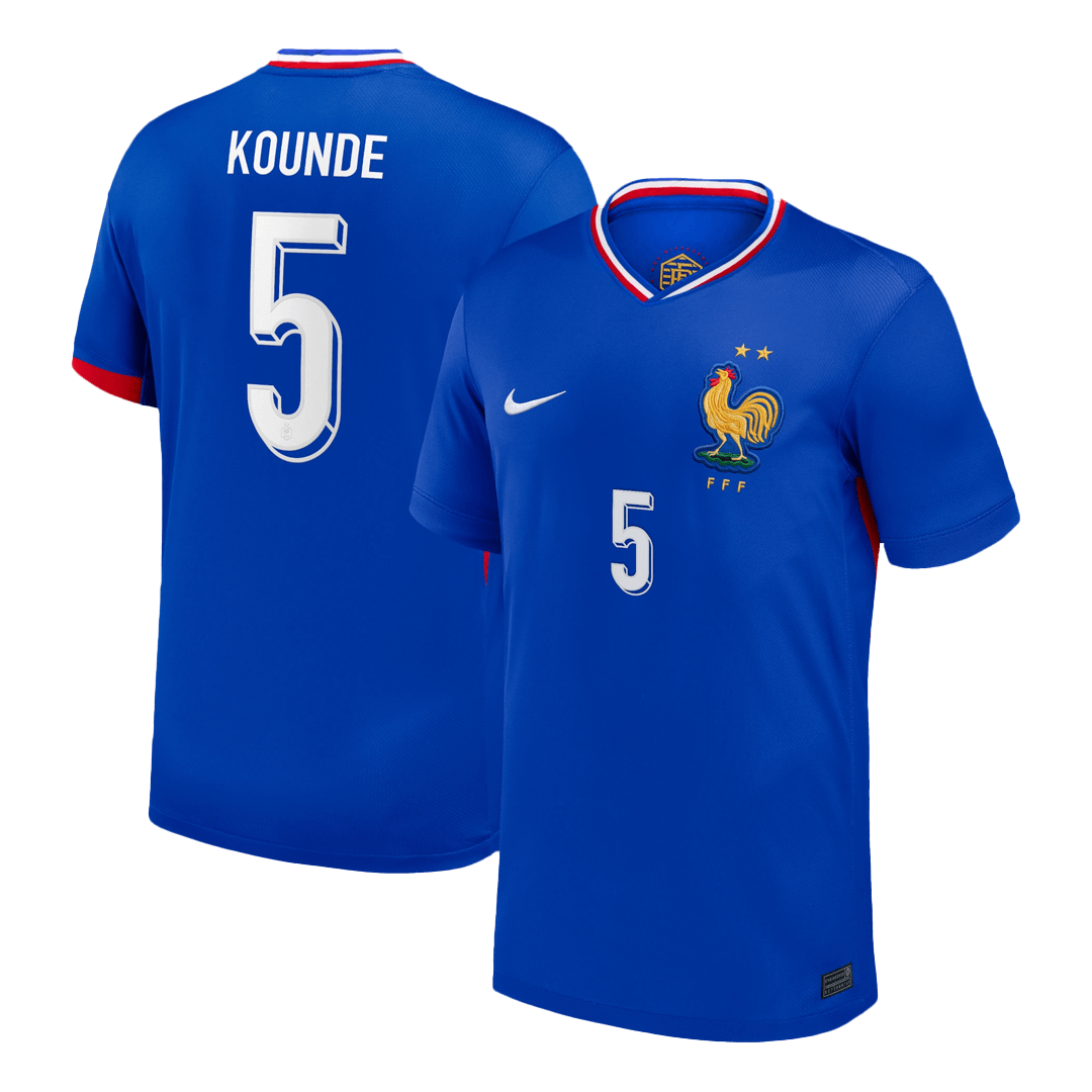 KOUNDE #5 France Home Soccer Jersey 2024