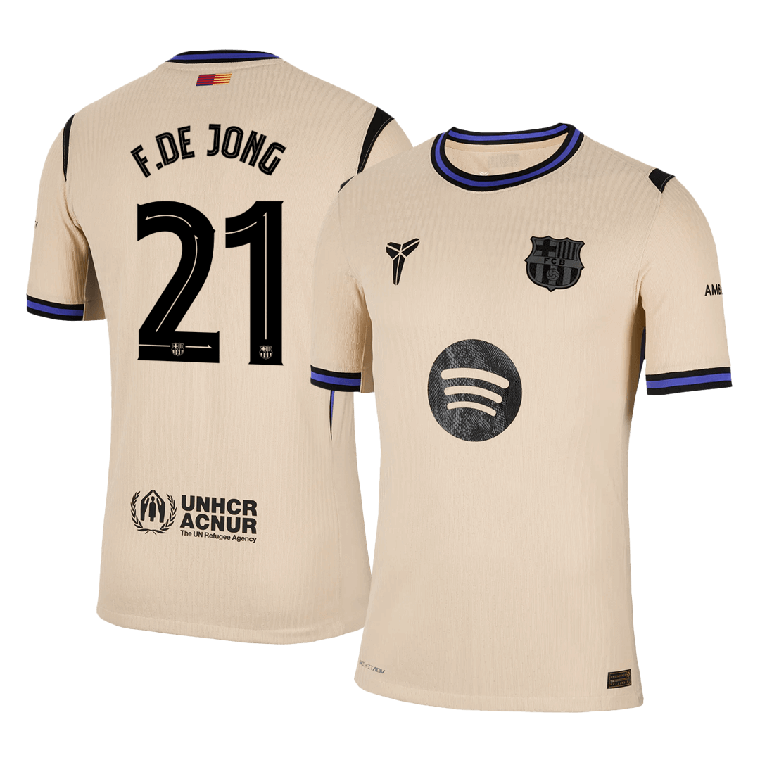 F.DE JONG #21 Barcelona Away Soccer Jersey 2025/26 - UCL Player Version