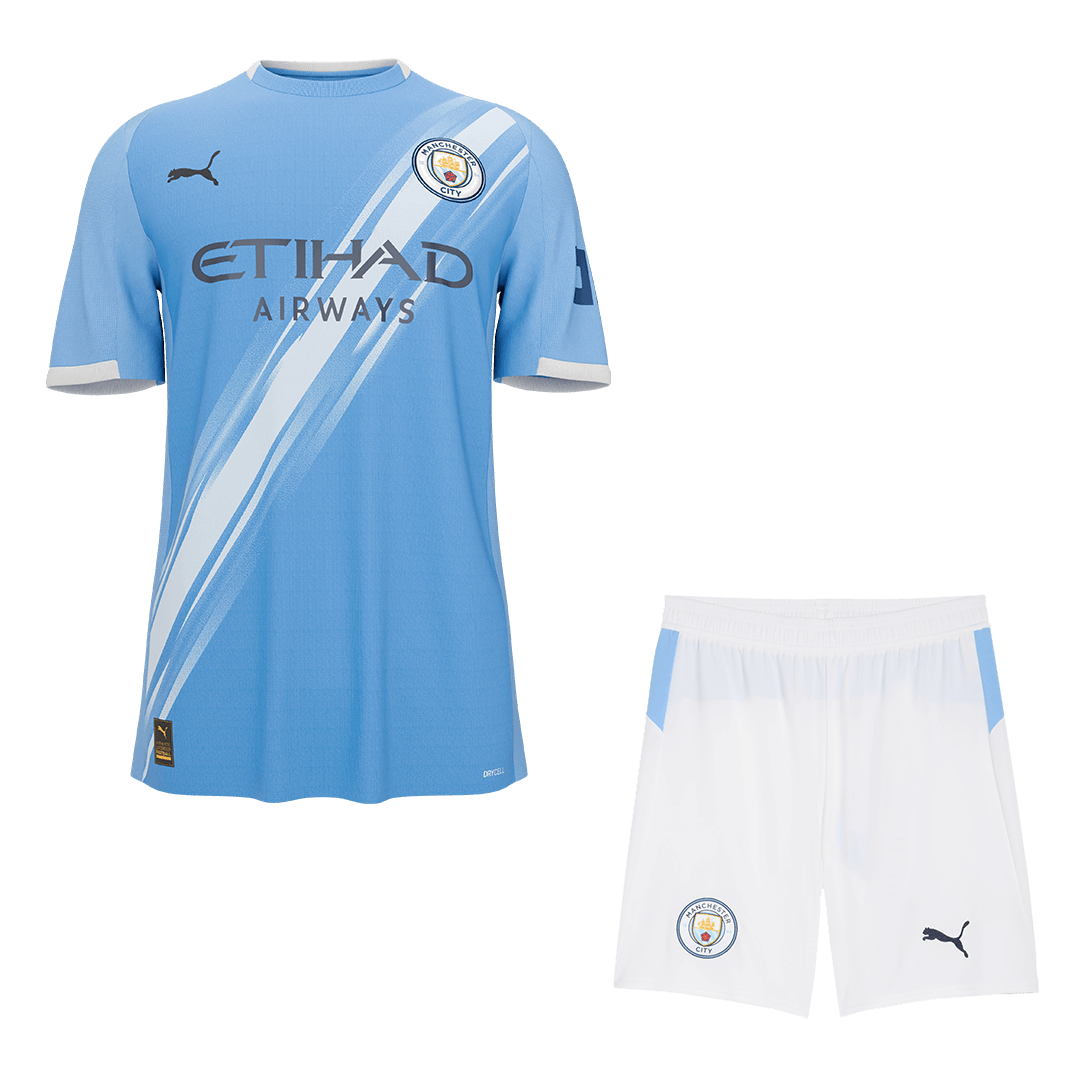 Manchester City Home Soccer Jersey Kit(Jersey+Shorts) 2025/26