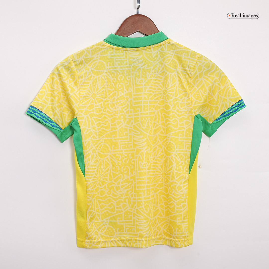 Kid's Brazil Home Soccer Jersey Kit(Jersey+Shorts) Copa America 2024 - Image 5