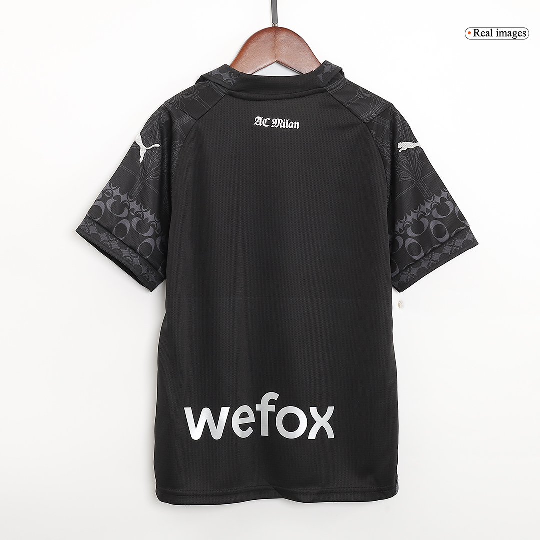 Kid's AC Milan x Pleasures Fourth Away Soccer Jersey Kit(Jersey+Shorts) 2023/24 - Image 3
