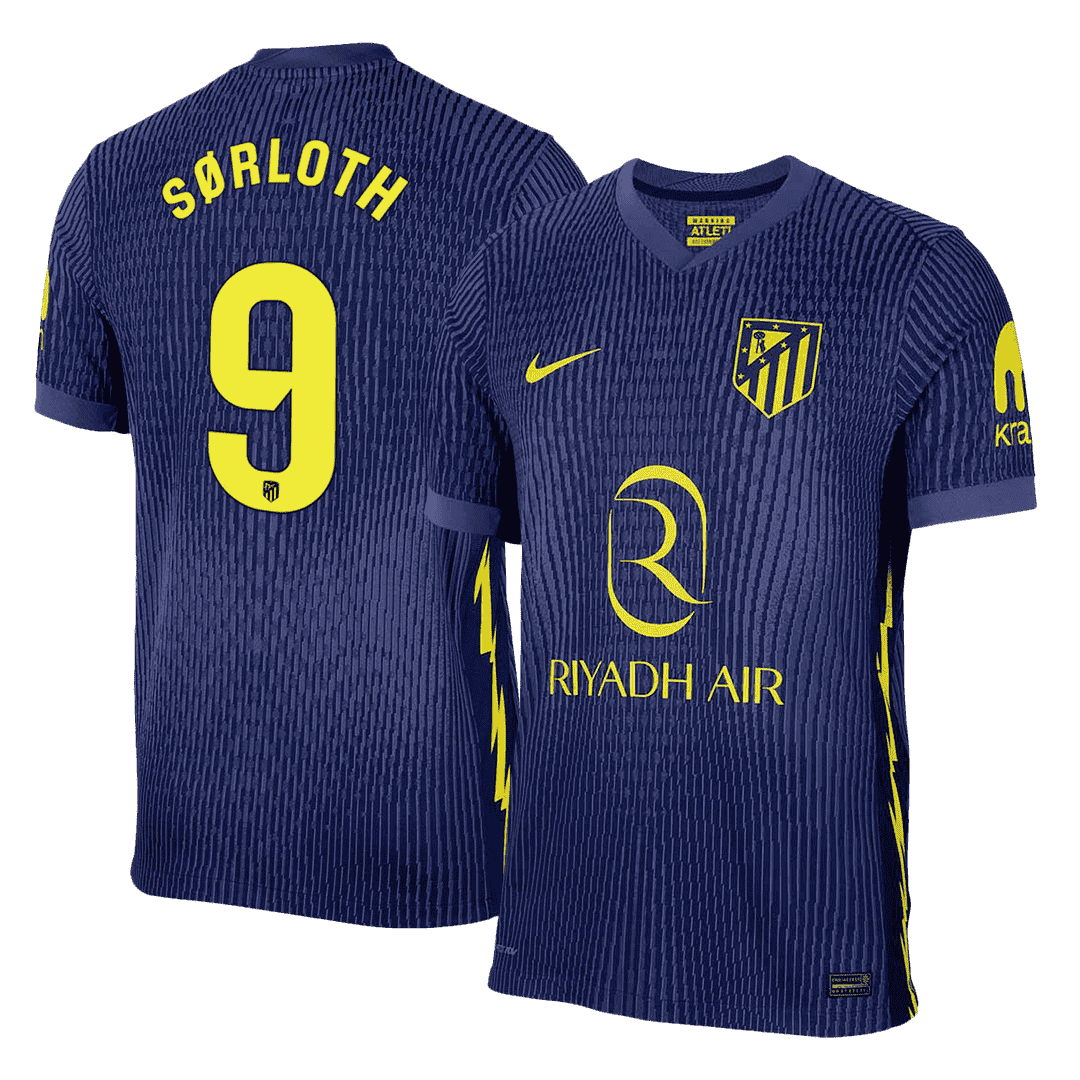 SØRLOTH #9 Atletico Madrid Away Soccer Jersey 2025/26 Player Version