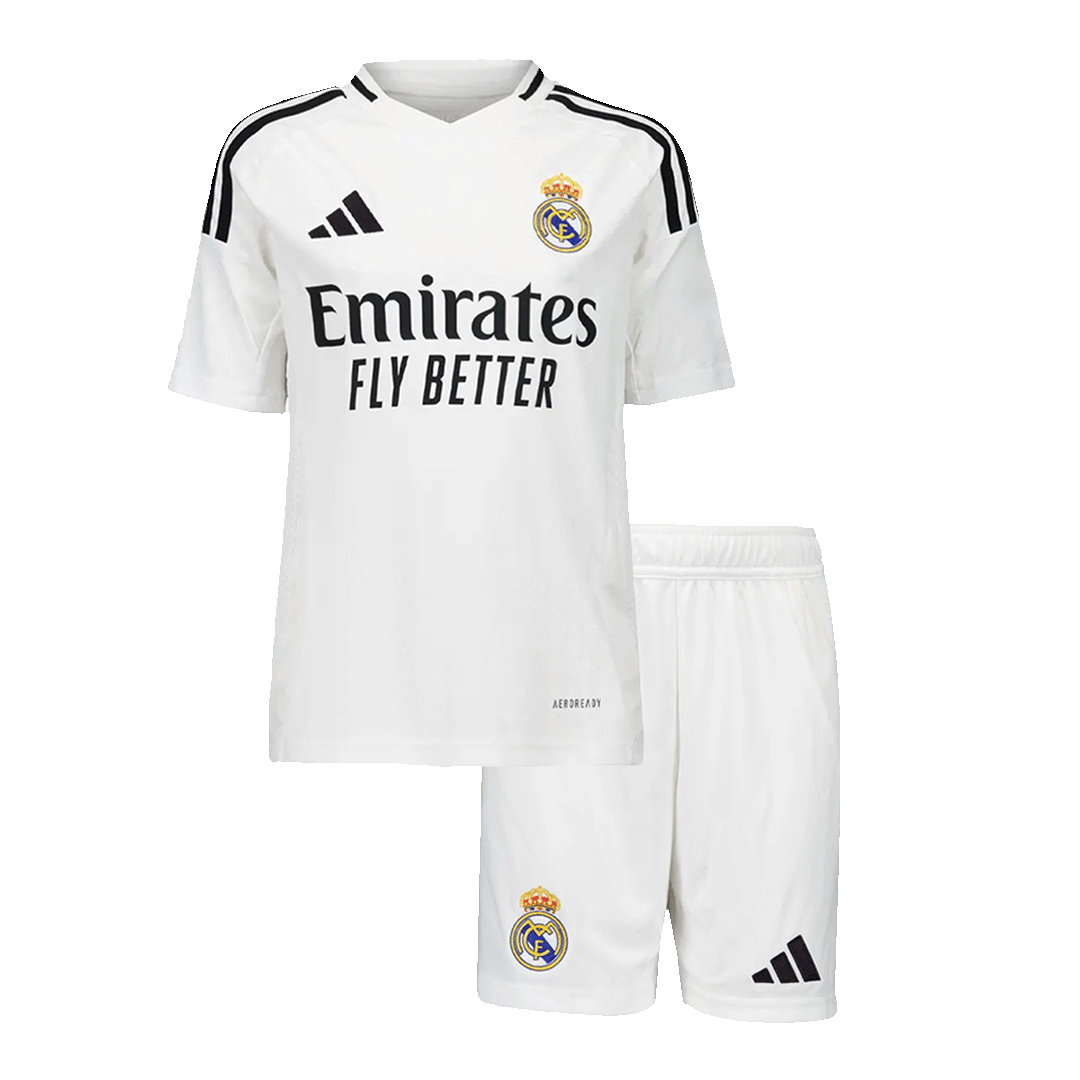 Kid's Real Madrid Home Soccer Jersey Kit(Jersey+Shorts) 2024/25